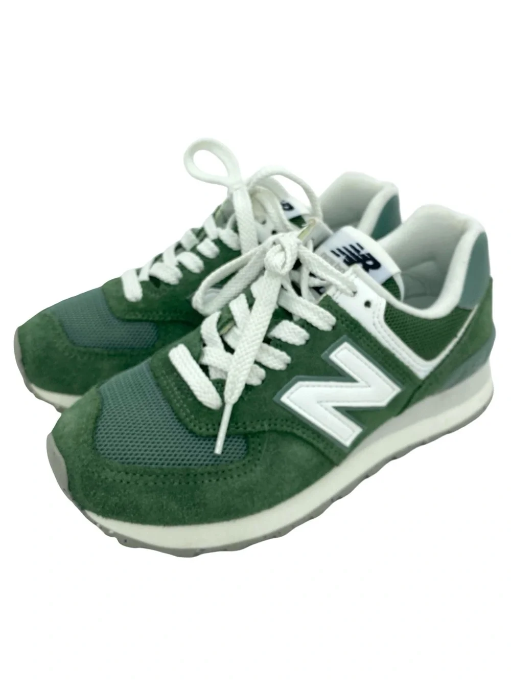 New Balance 574 NB Green White Sneakers Size 4.5